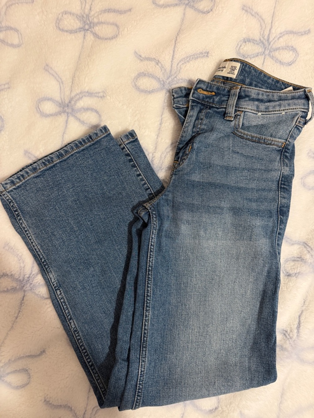 abercrombie kids Light Blue Straight-Leg Jeans